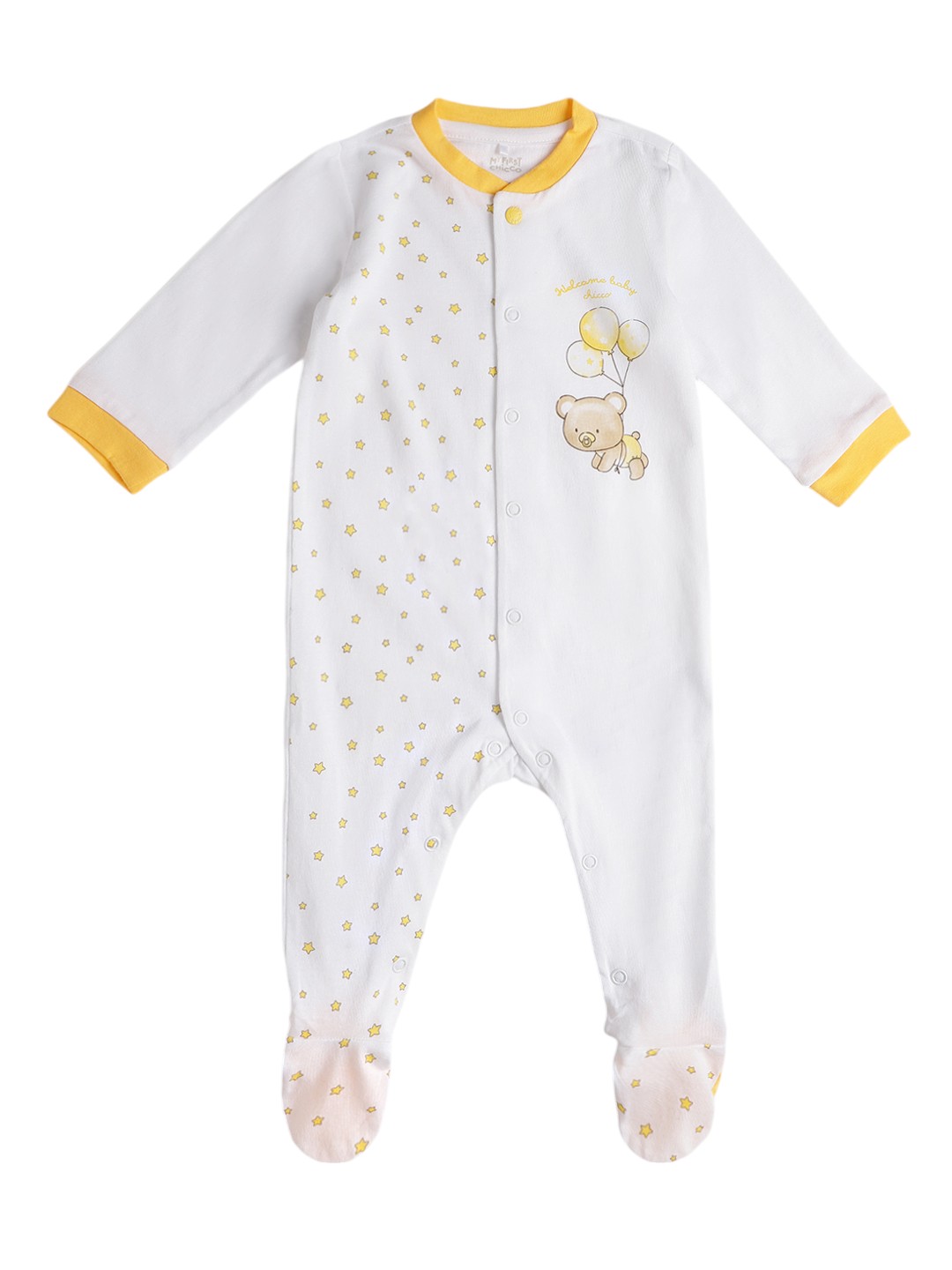Girls Light Pink Knitted Front Opening Babysuit-White